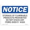 Signmission OSHA Notice Sign, 3.5" Height, 5" Width, Storage Of Flammable Products Prohibited Sign, Landscape OS-NS-D-35-L-18491 - alternate 1